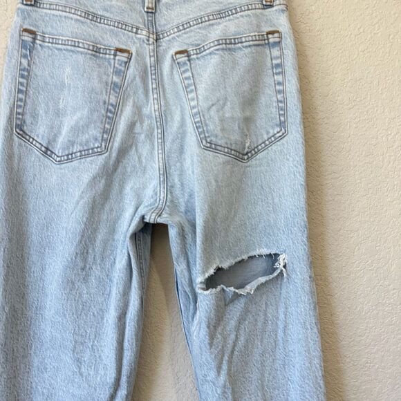 ABERCROMBIE & FITCH The 90s Straight Ultra High Rise Jeans Blue - Picture 8 of 15